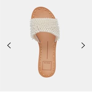 Dolce Vita White Pearl Slide Flats